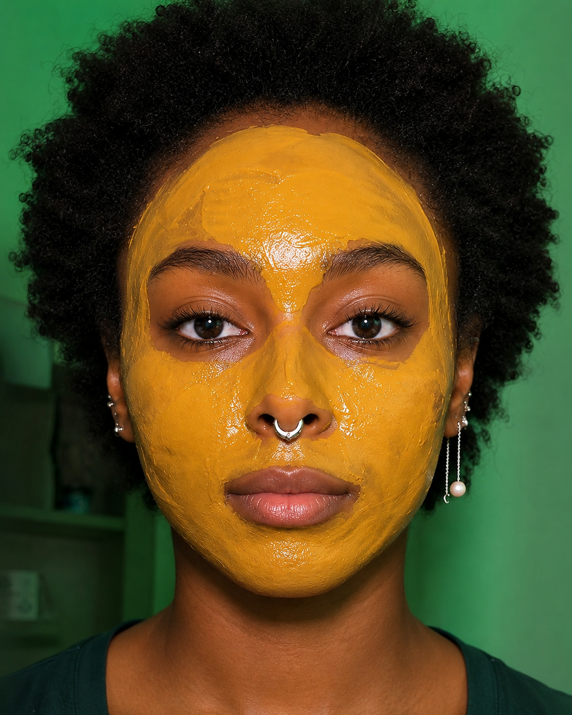 Application du masque sur le visage